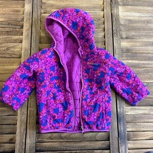 Columbia Kids Fleece & Puffer Jacket (Reversible) - Purple and Pink Size 5T